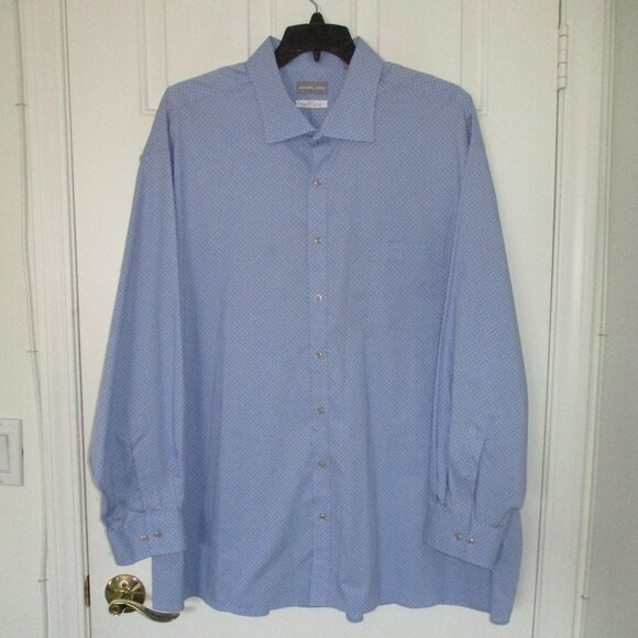 Michael Kors Mens L/S Blue Stretch Cotton Dress Shirt NWOT - Size 20/36* - Picture 3 of 3